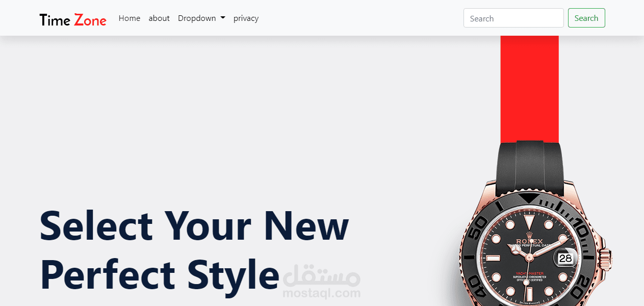 صفحة هبوط لموقع لبيع الساعات