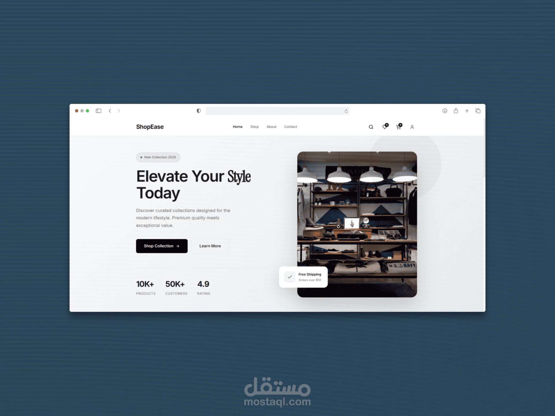 ShopEase - منصة تجارة إلكترونية حديثة
