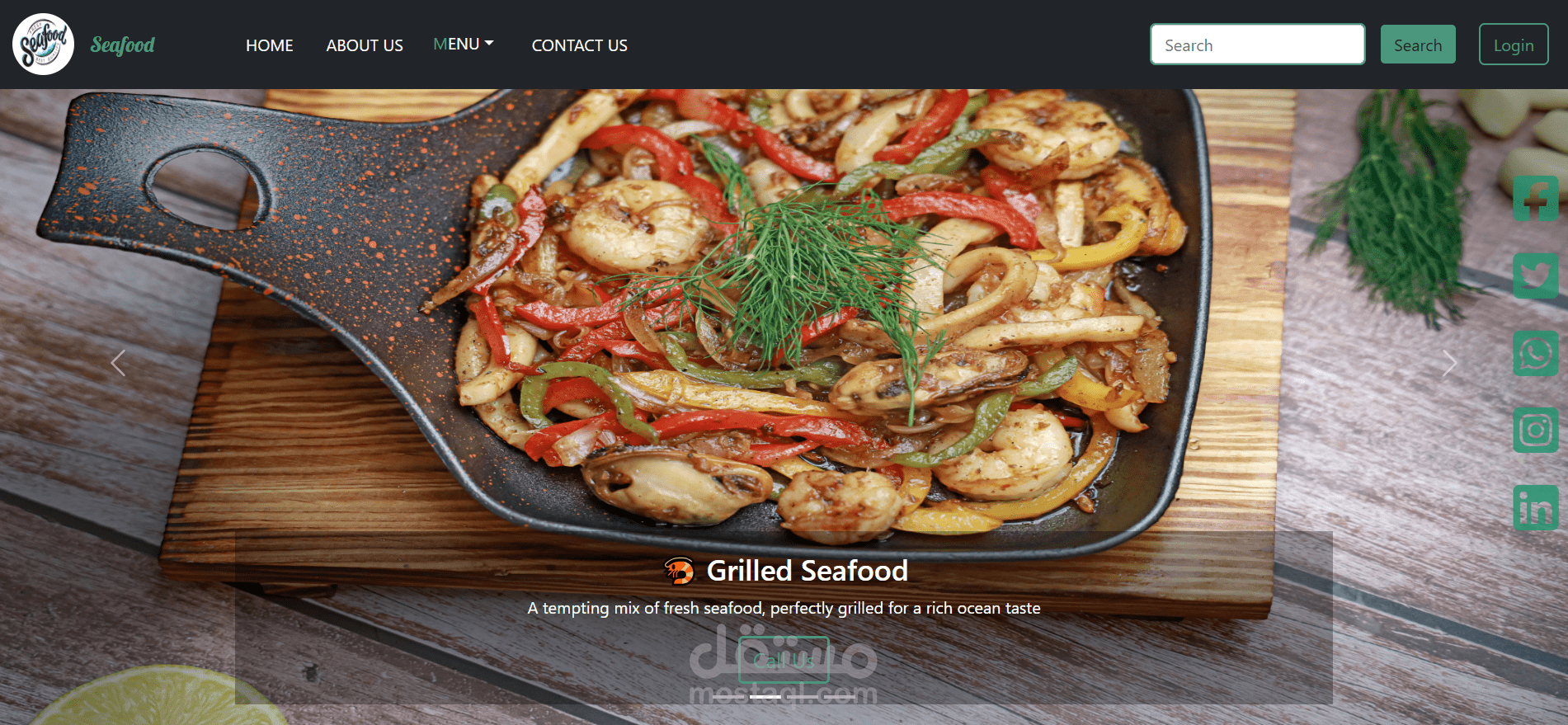 Seafood Restaurant Modern Landing Page Creation