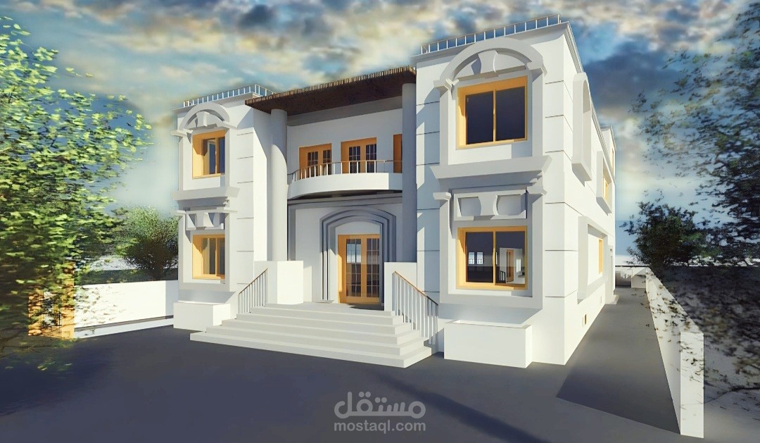 Private Villa ( Structural Design & Arch. Drawings, BIM, 3D )