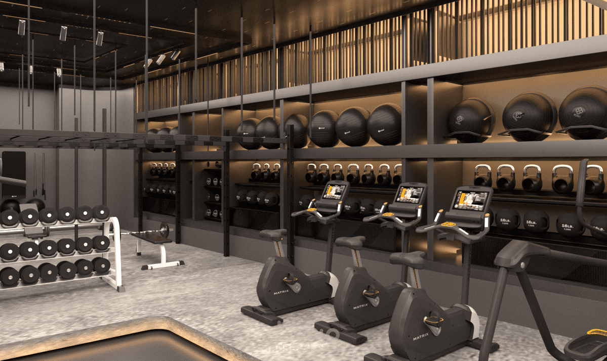 تصميم محل بيع أجهزة رياضية