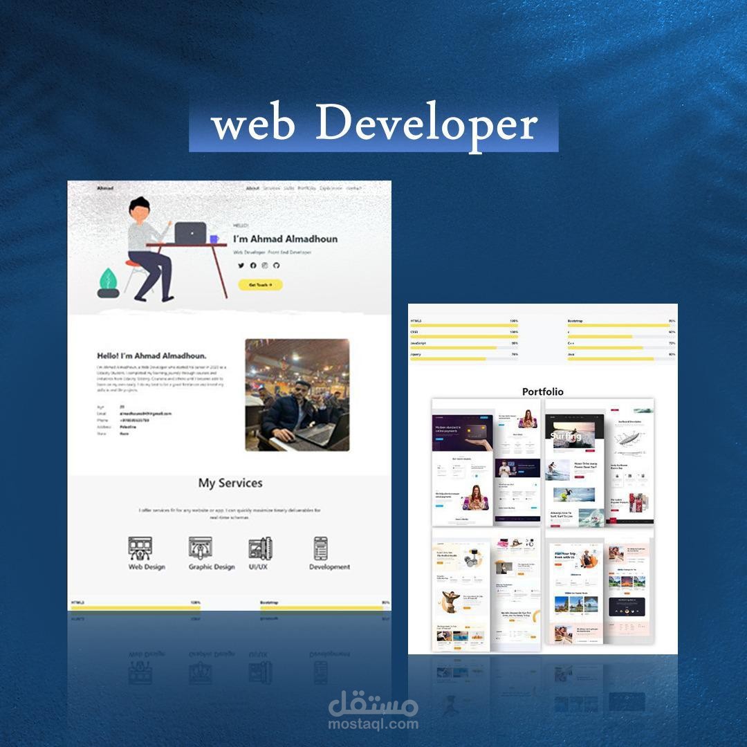 من اعمالي في تصميم و برمجة مواقع الويب