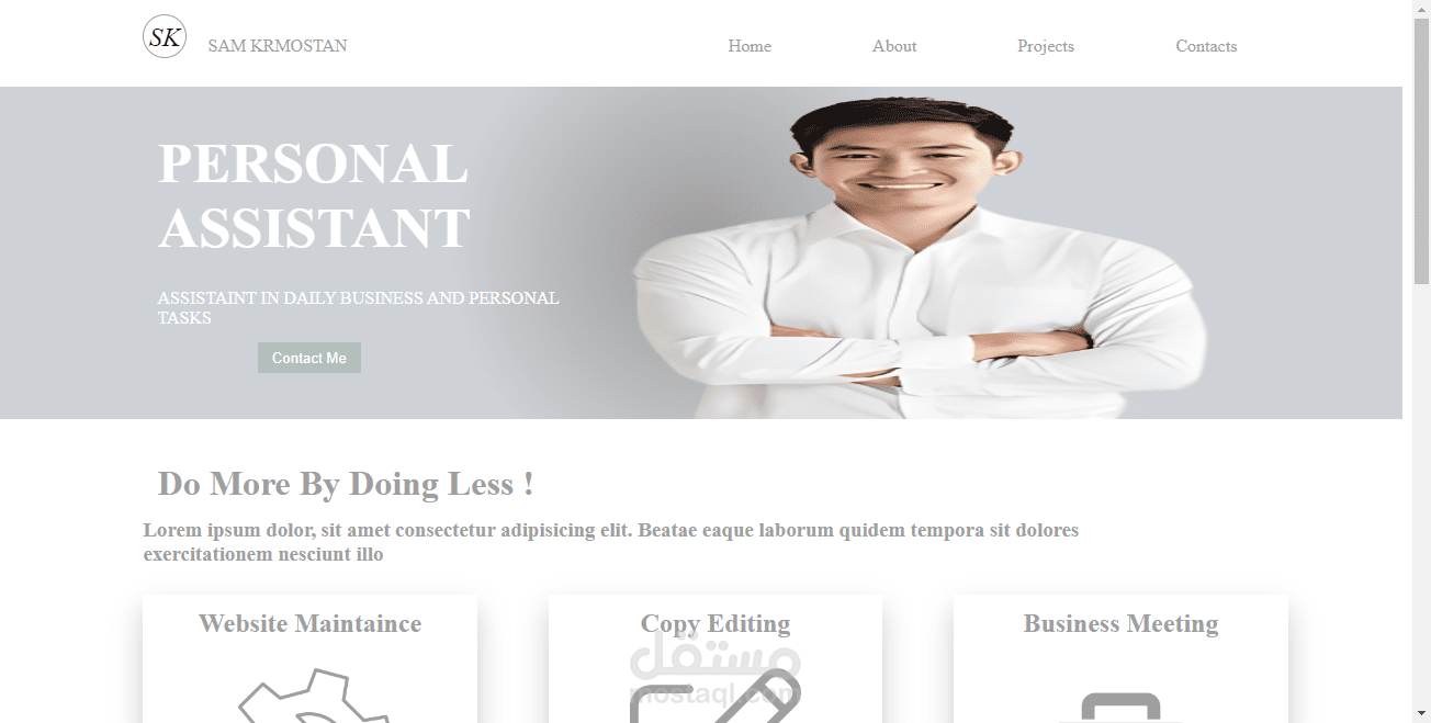 تصميم صفحة رئيسية باستخدام HTML,CSS