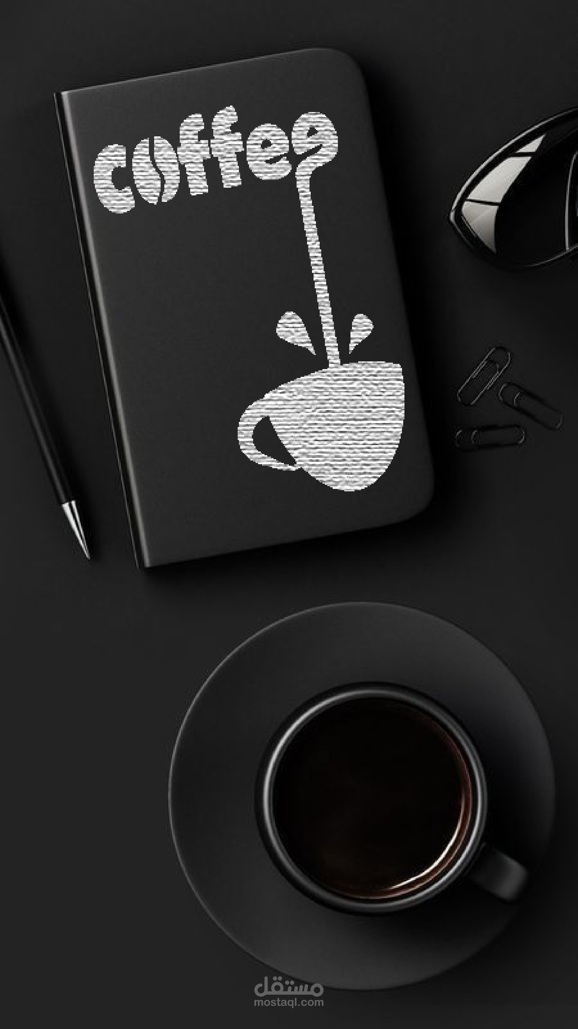 صنع شعار ترويجي لمادة القهوة