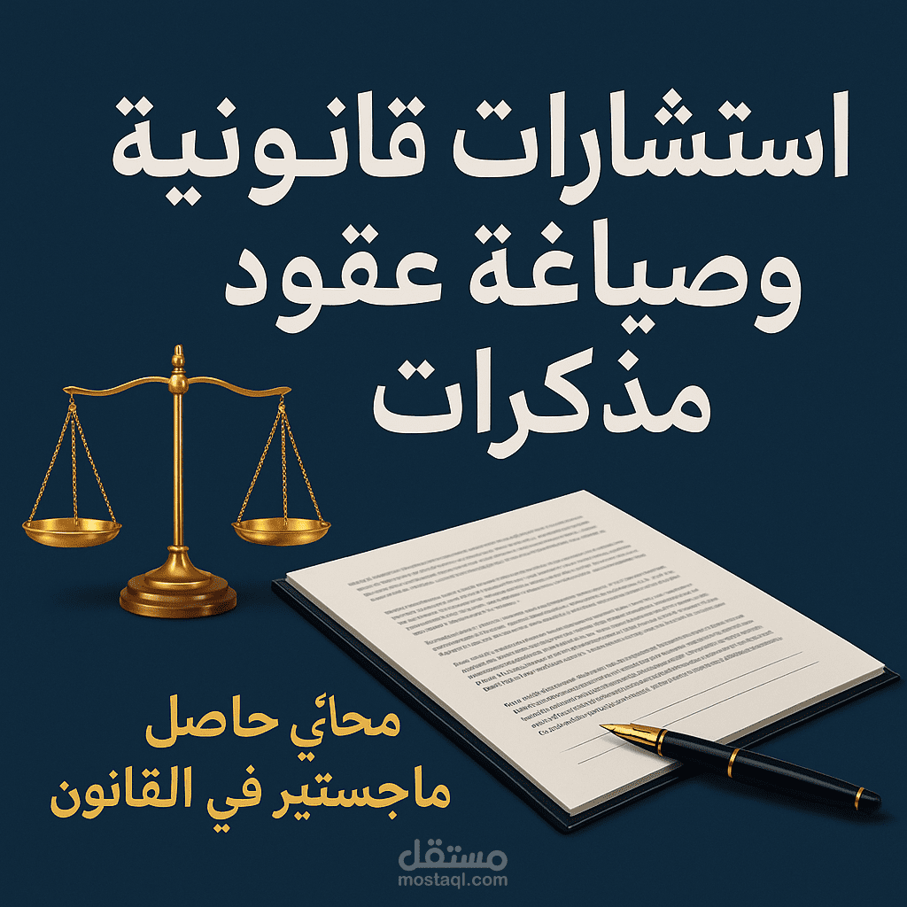 استشارات قانونية مكتوبة و صياغه العقود و تاسيس الشركات و شئون الاجانب