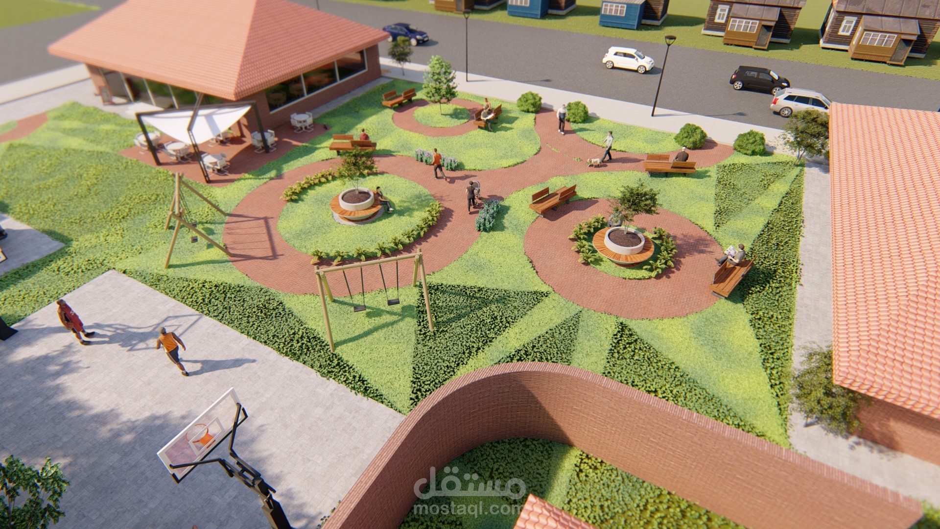 تخطيط وتصميم قطعة ارض