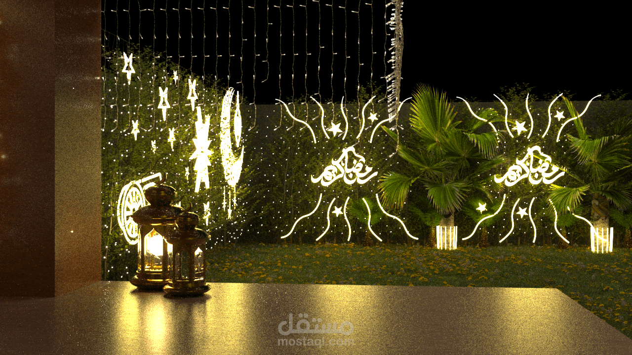 تصميم اضاءة لشهر رمضان