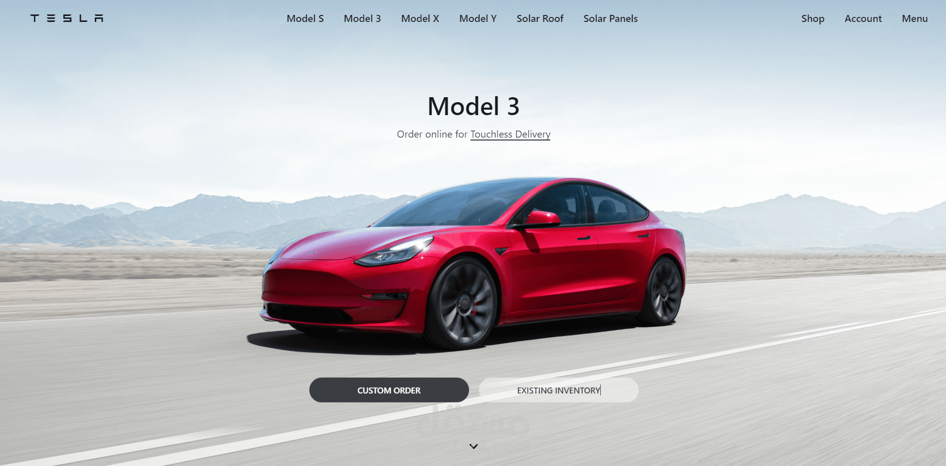 نسخة موقع Tesla