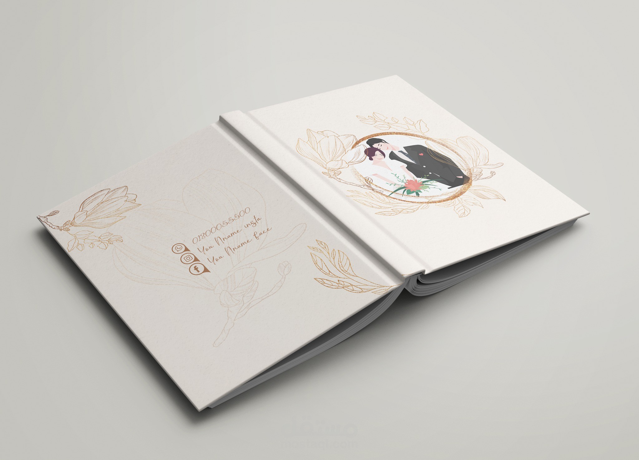 تصميم غلاف البوم زفاف  wedding album cover design