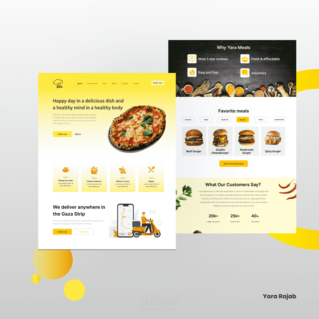 Restaurant landing page