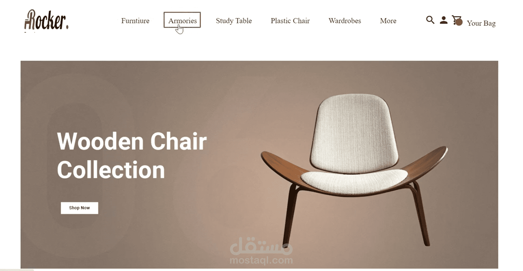 Website for a furniture company