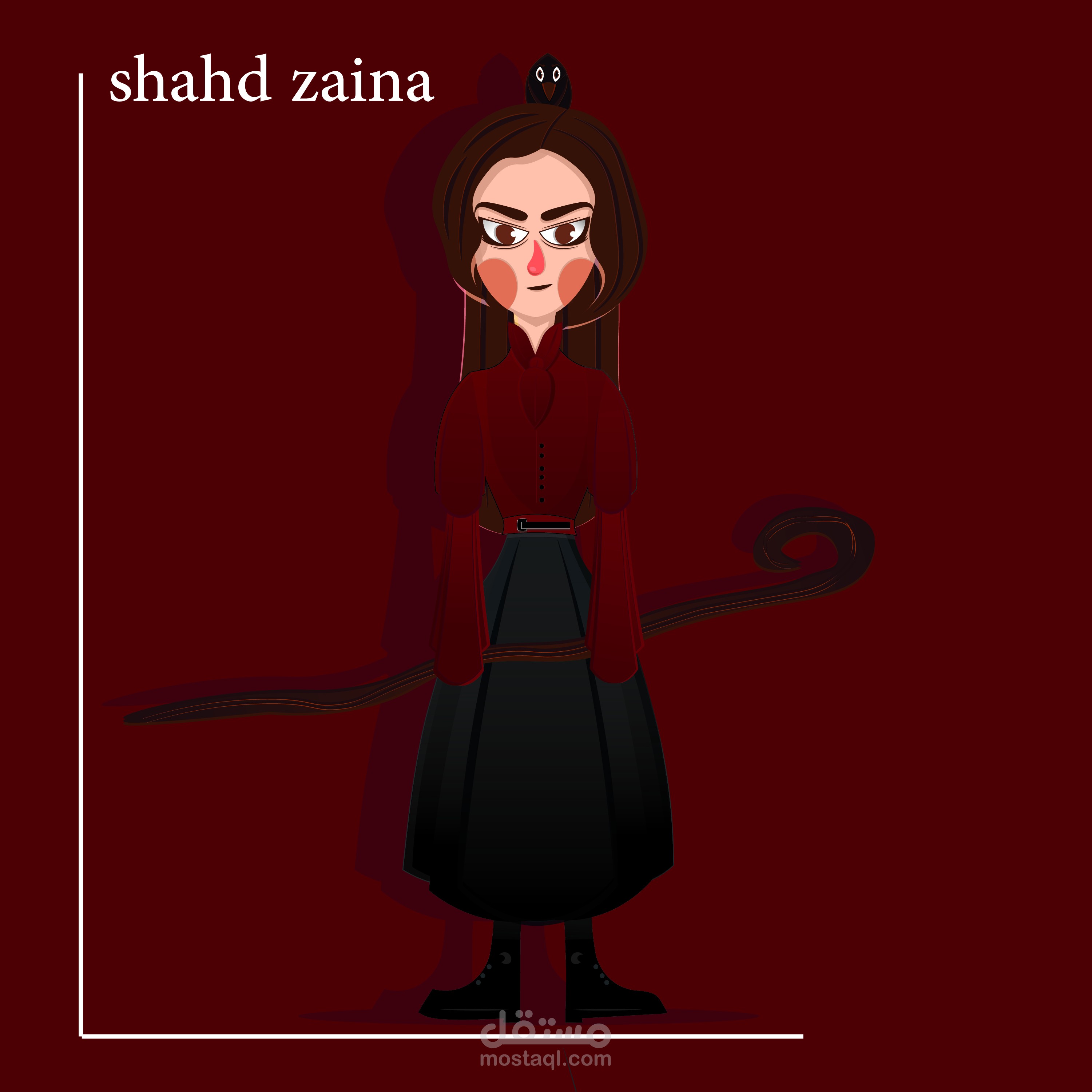 تصميم شخصية   عائشة