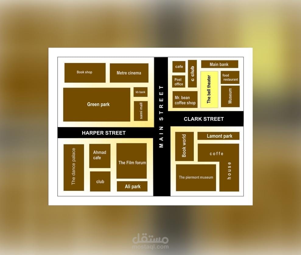 تصميم خريطة توضيحية جرافيكية