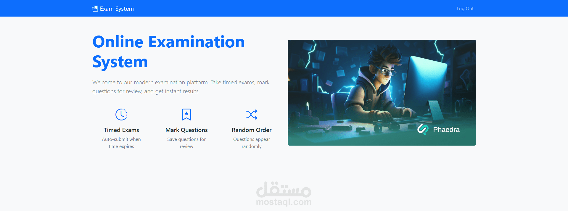 تطبيق امتحانات ذكي (Examination System )
