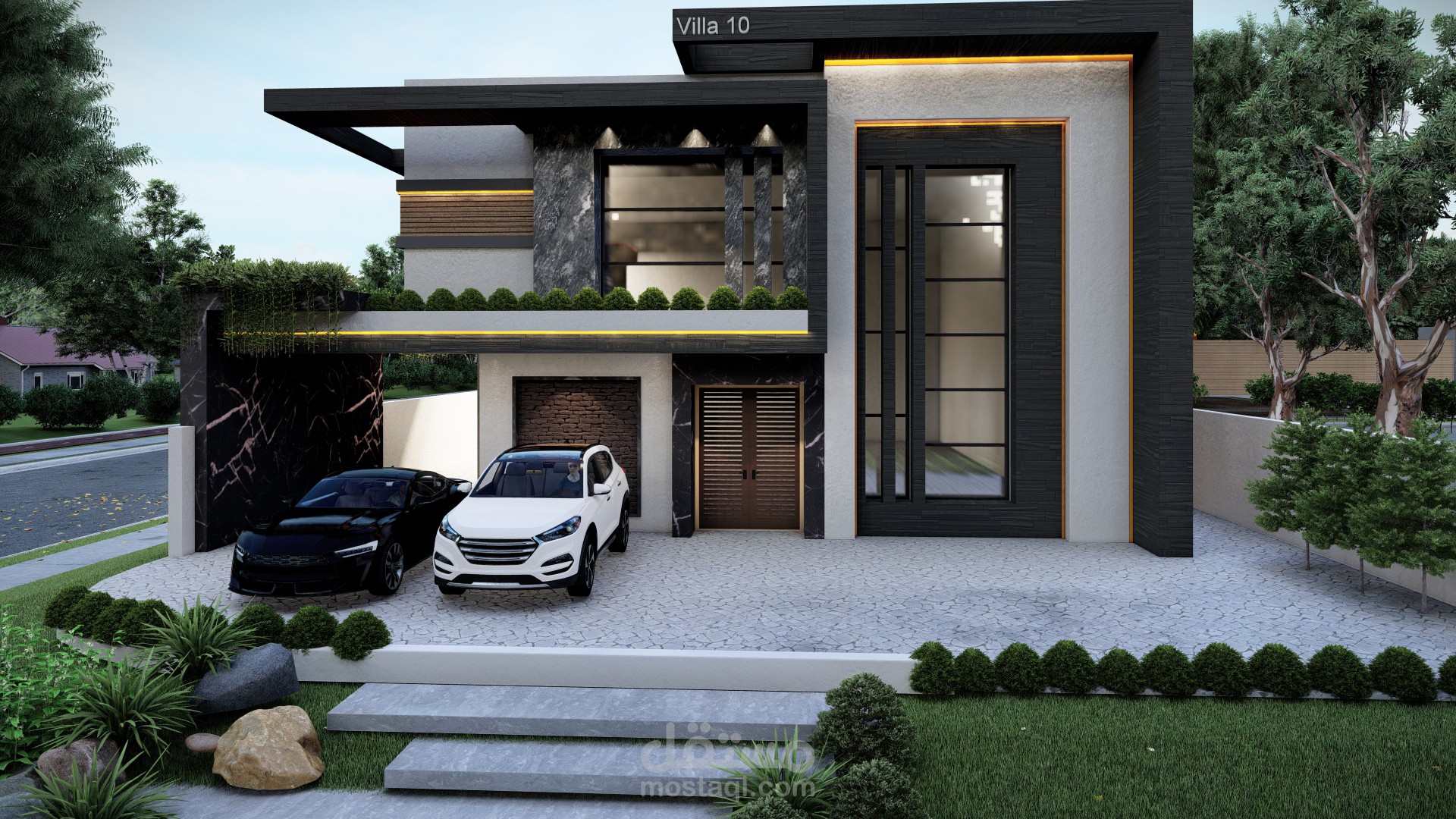 تصميم خارجى لفيلا سكنية