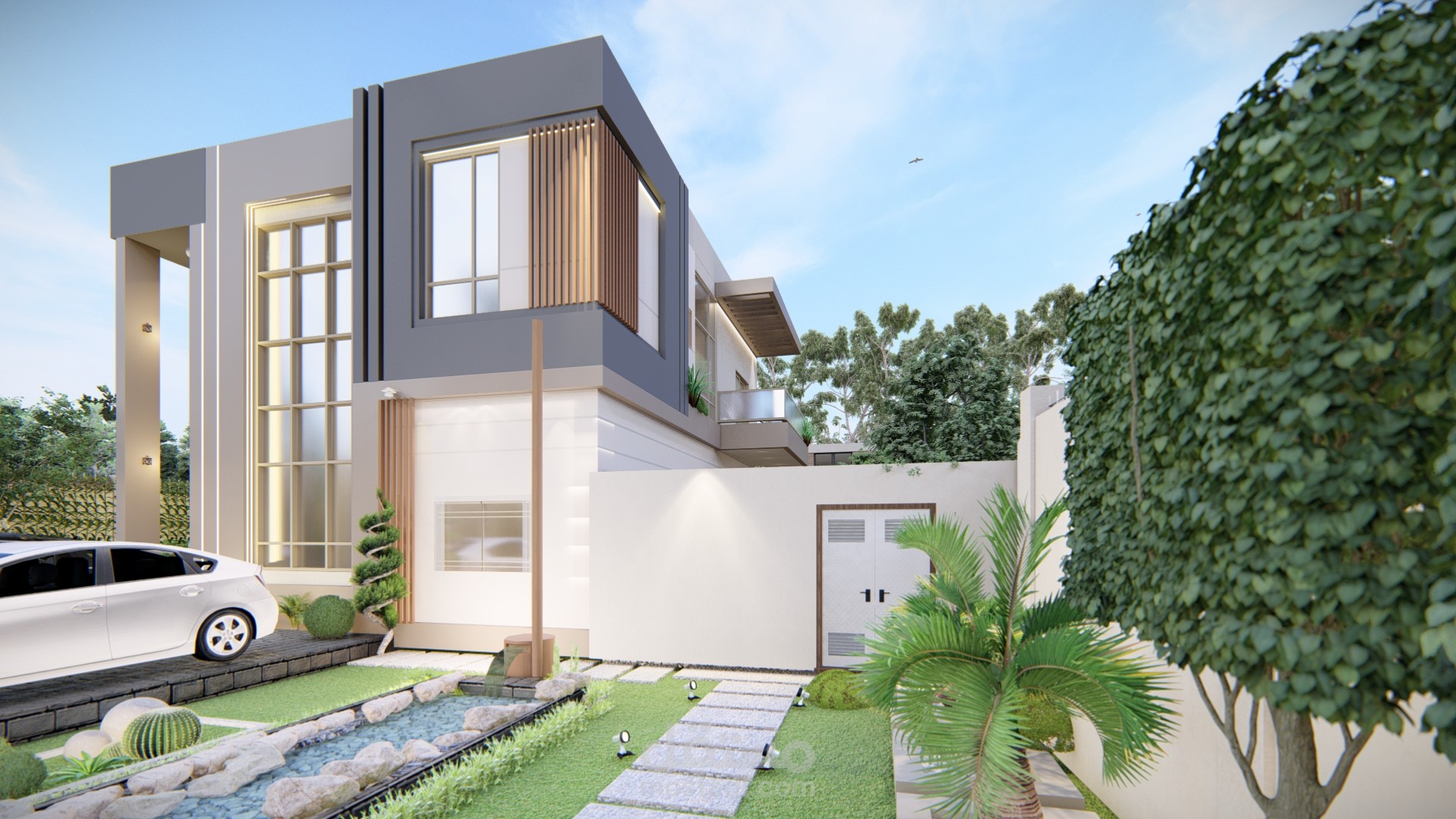 تصميم مودرن ومييز لواجهات فيلا
