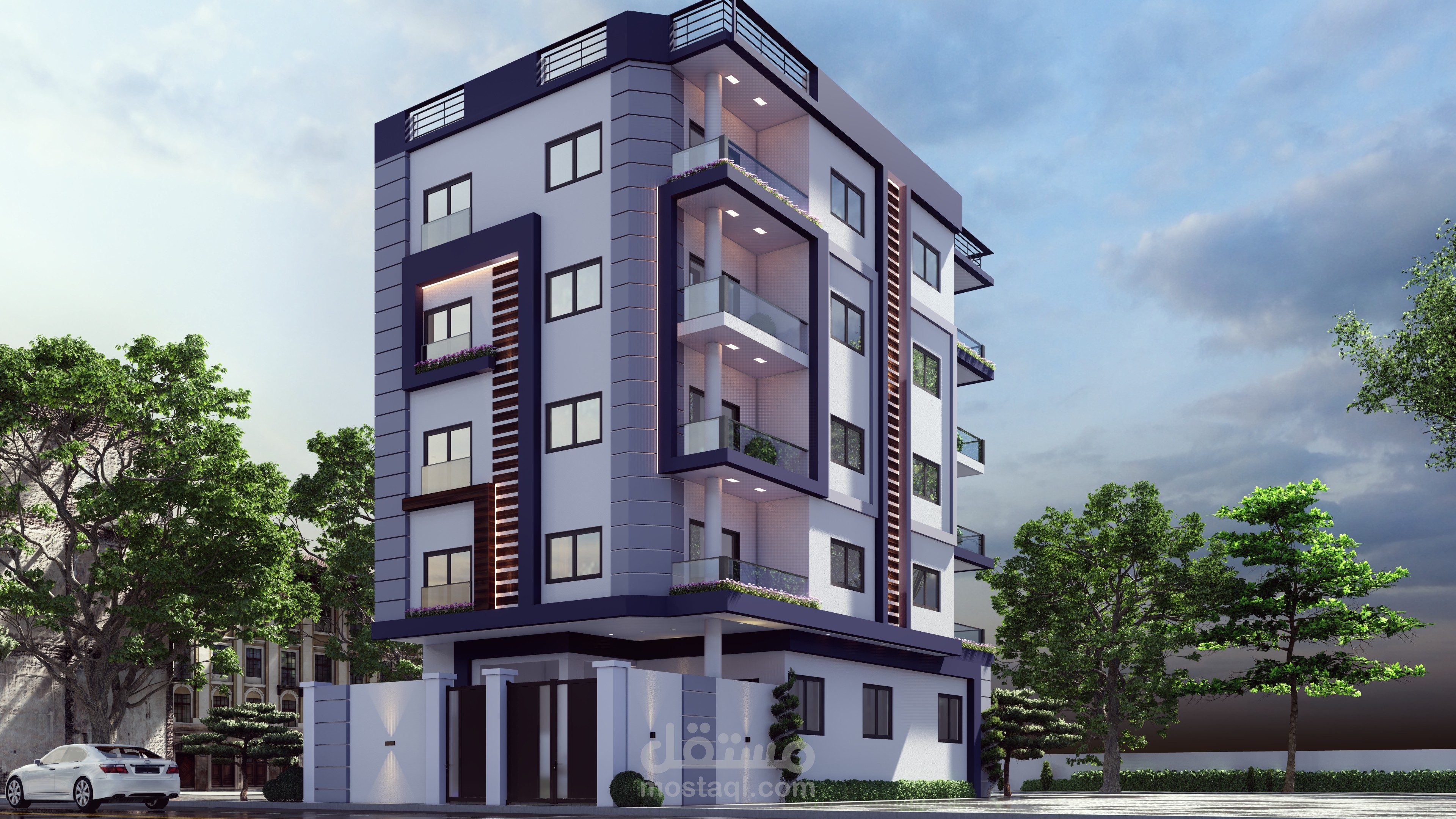 واجهات عمارة سكنية مودرن
