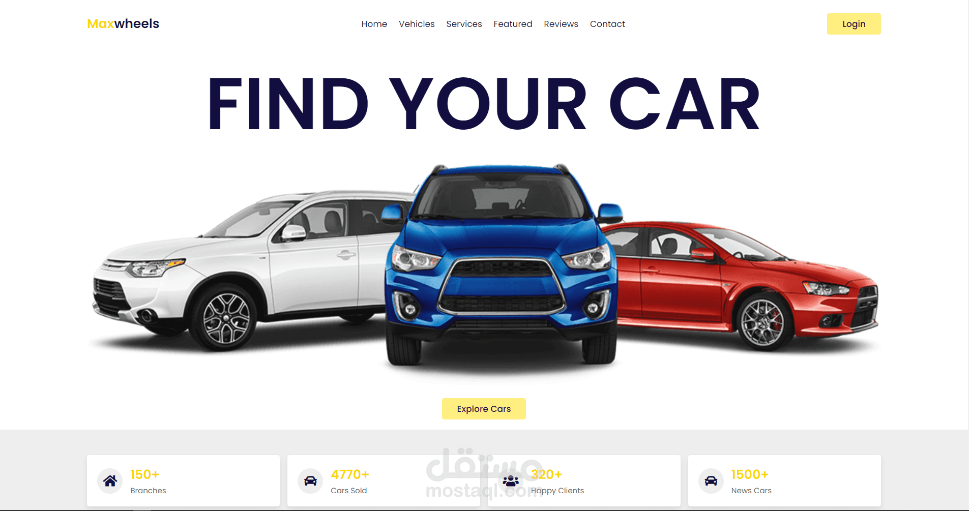 Online store for selling cars