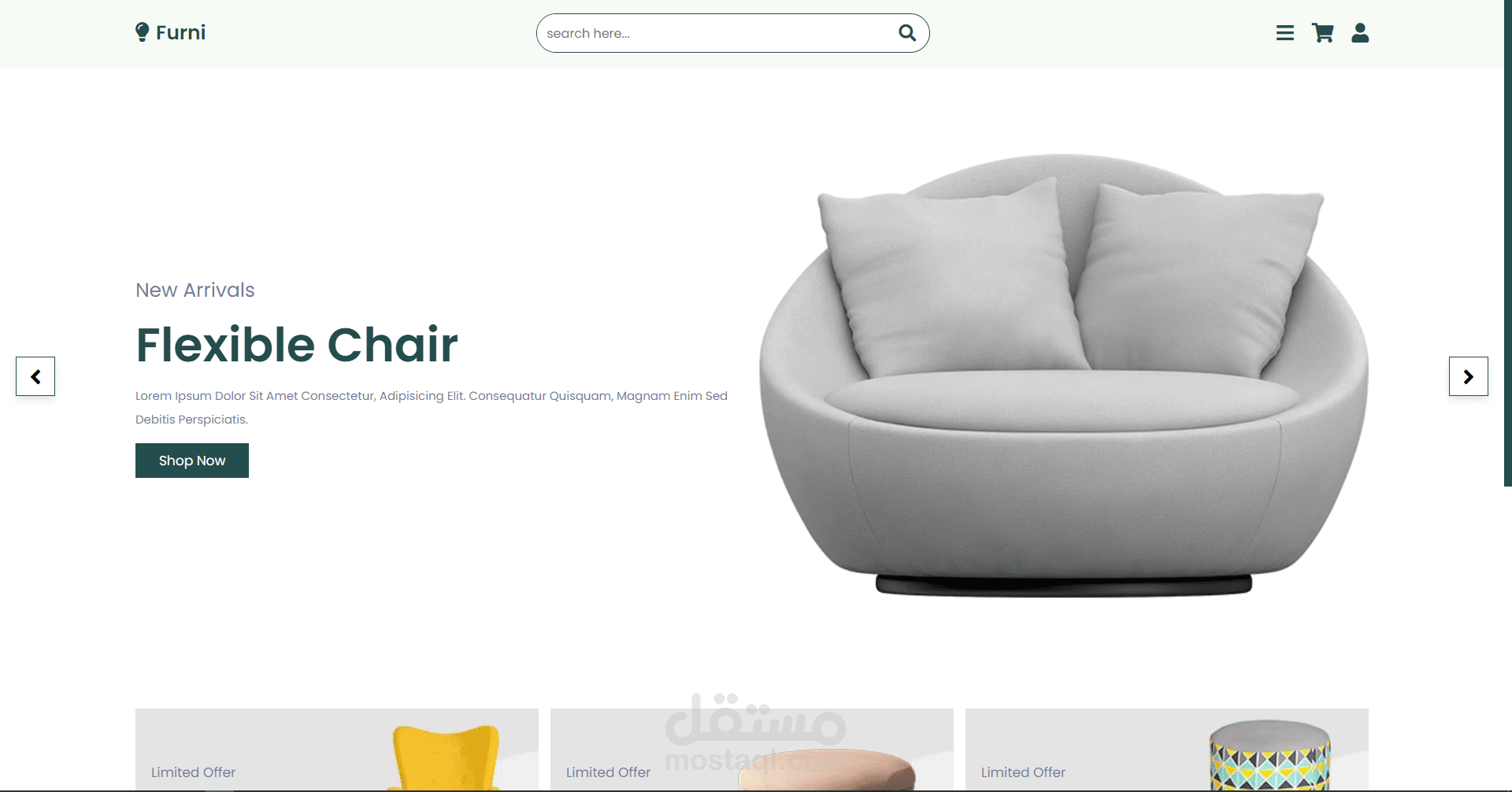 Furniture Website An online store for home furnishing products
