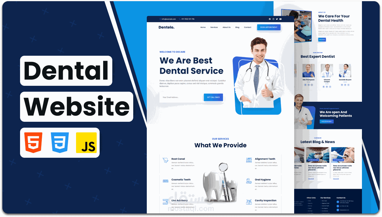 A website for a dentist's office