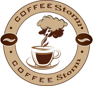 لوجو براند قهوة coffee storm