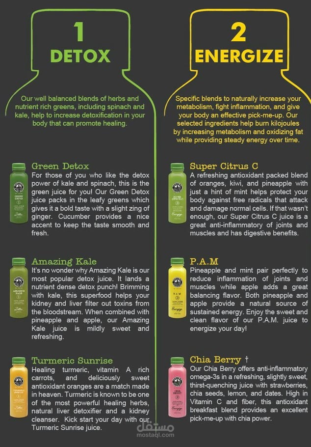 منيو شركة smoothie factory