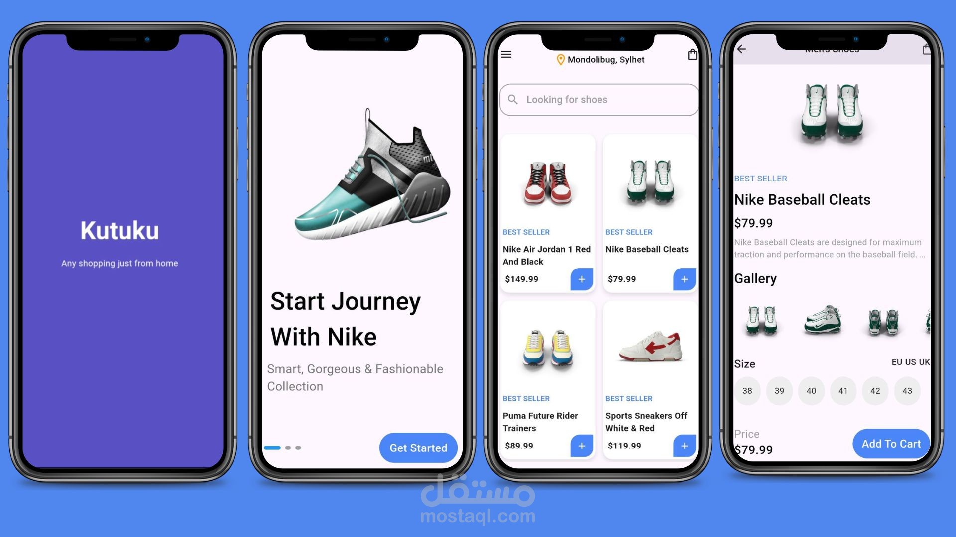 تطبيق تجارة إلكترونية باستخدام Flutter