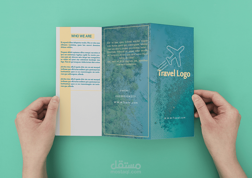 تصميم بروشور لشركة سياحة