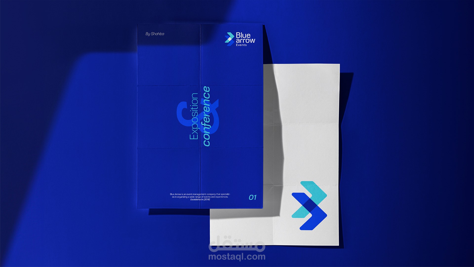 Blue Arrow Events Brand identity