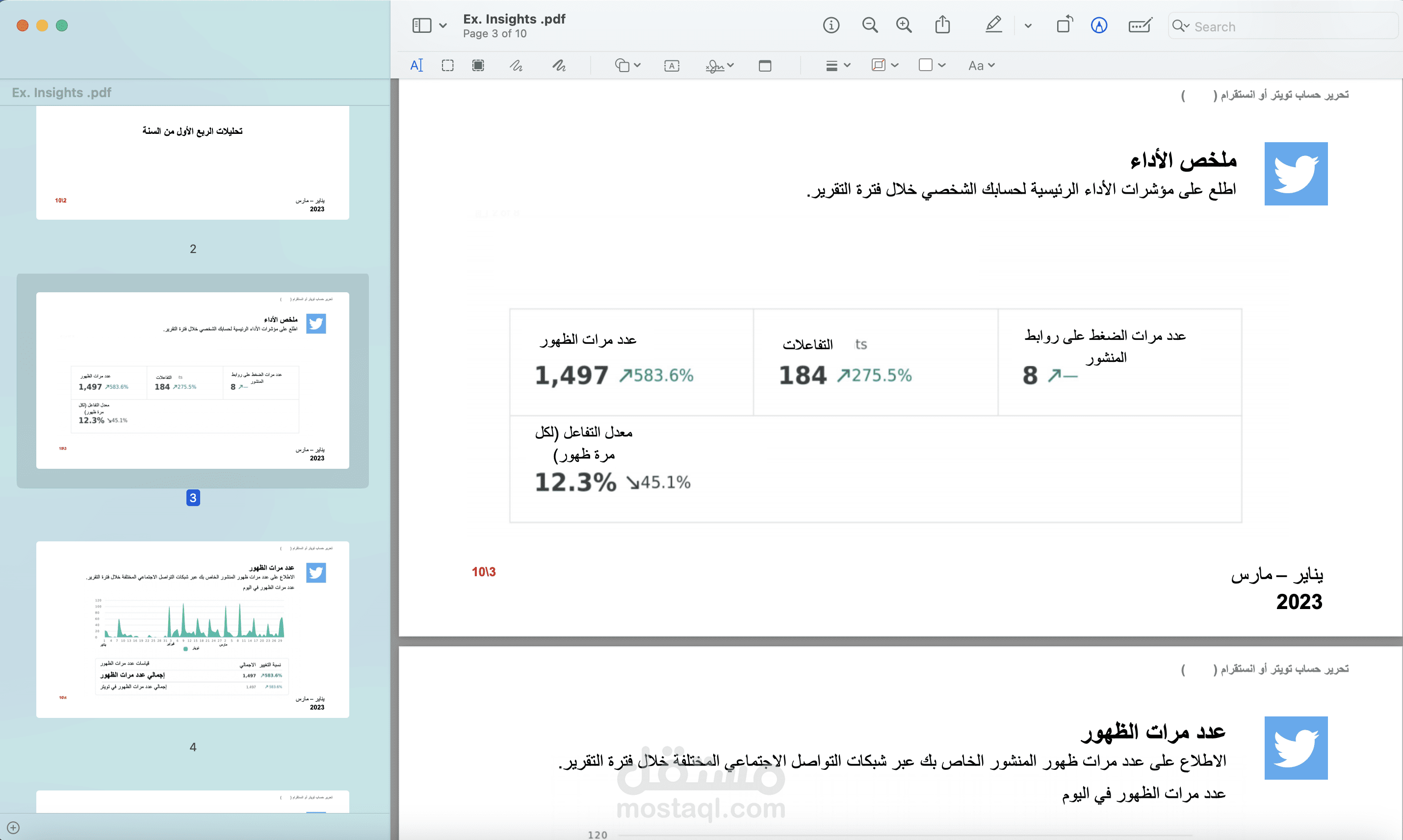 تحليل بيانات لمنصة في وسائل التواصل الاجتماعي