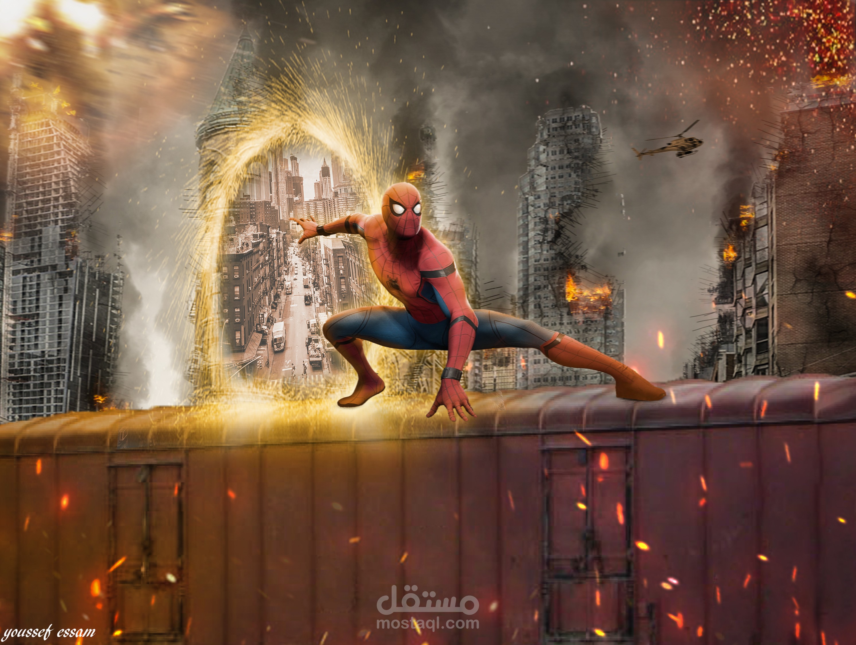 دمج أو Photo manipulation|سبايدر مان