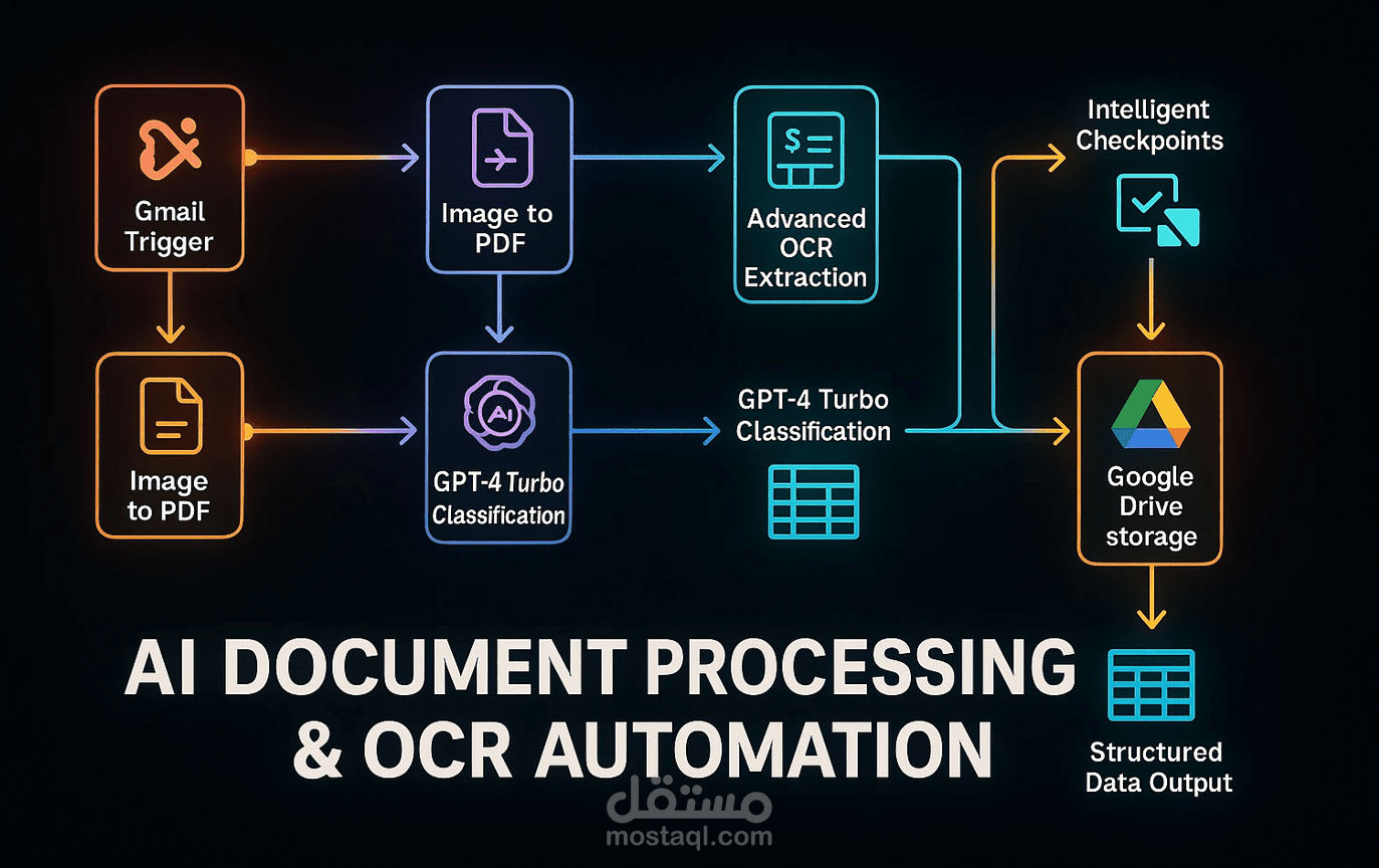 نظام أتمتة وتحليل مستندات مالية بالذكاء الاصطناعي (AI Financial Documents Analysis & Automation)