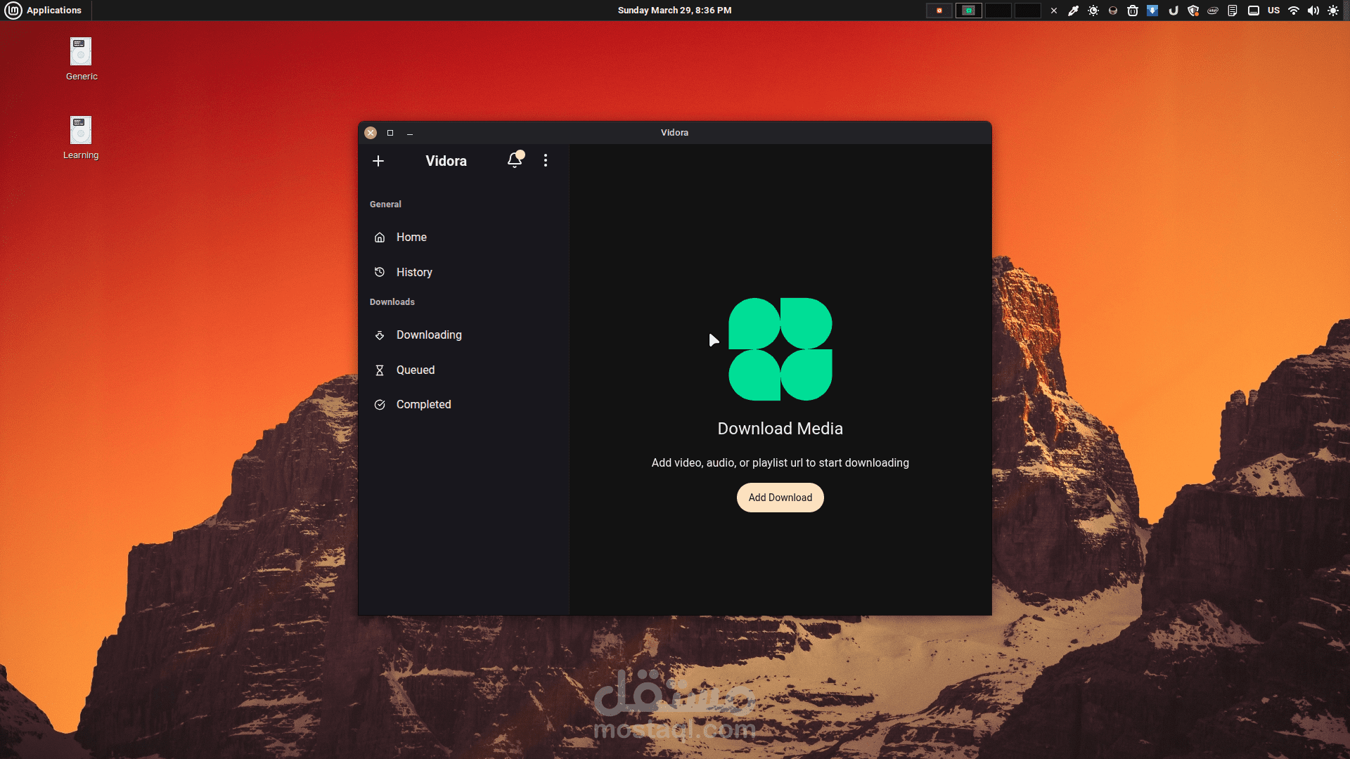 منصة Vidora - النظام المتكامل لتحميل وإدارة الوسائط لسطح المكتب