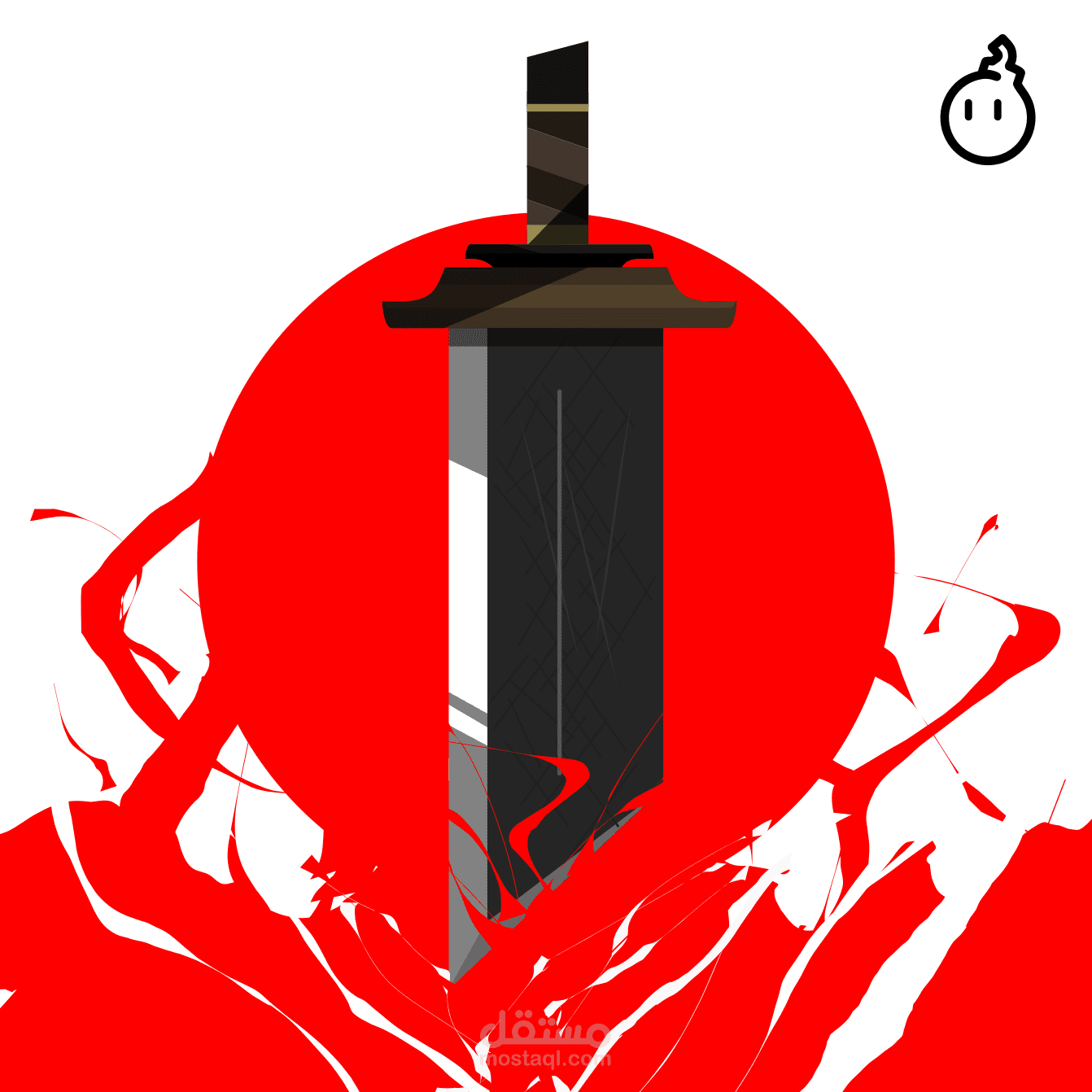 ًًًصورة فنية لخنجر ضخم