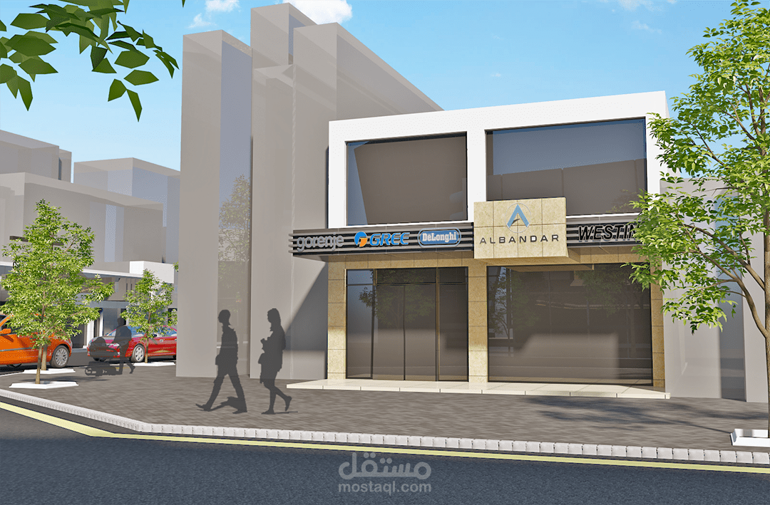 تصميم واجهة محل تجاري