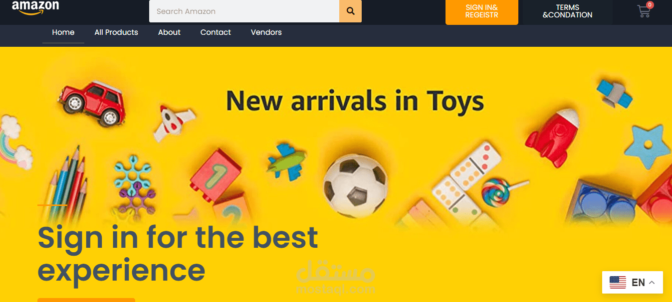 تصميم موقع Amazon بواسطة wordpress