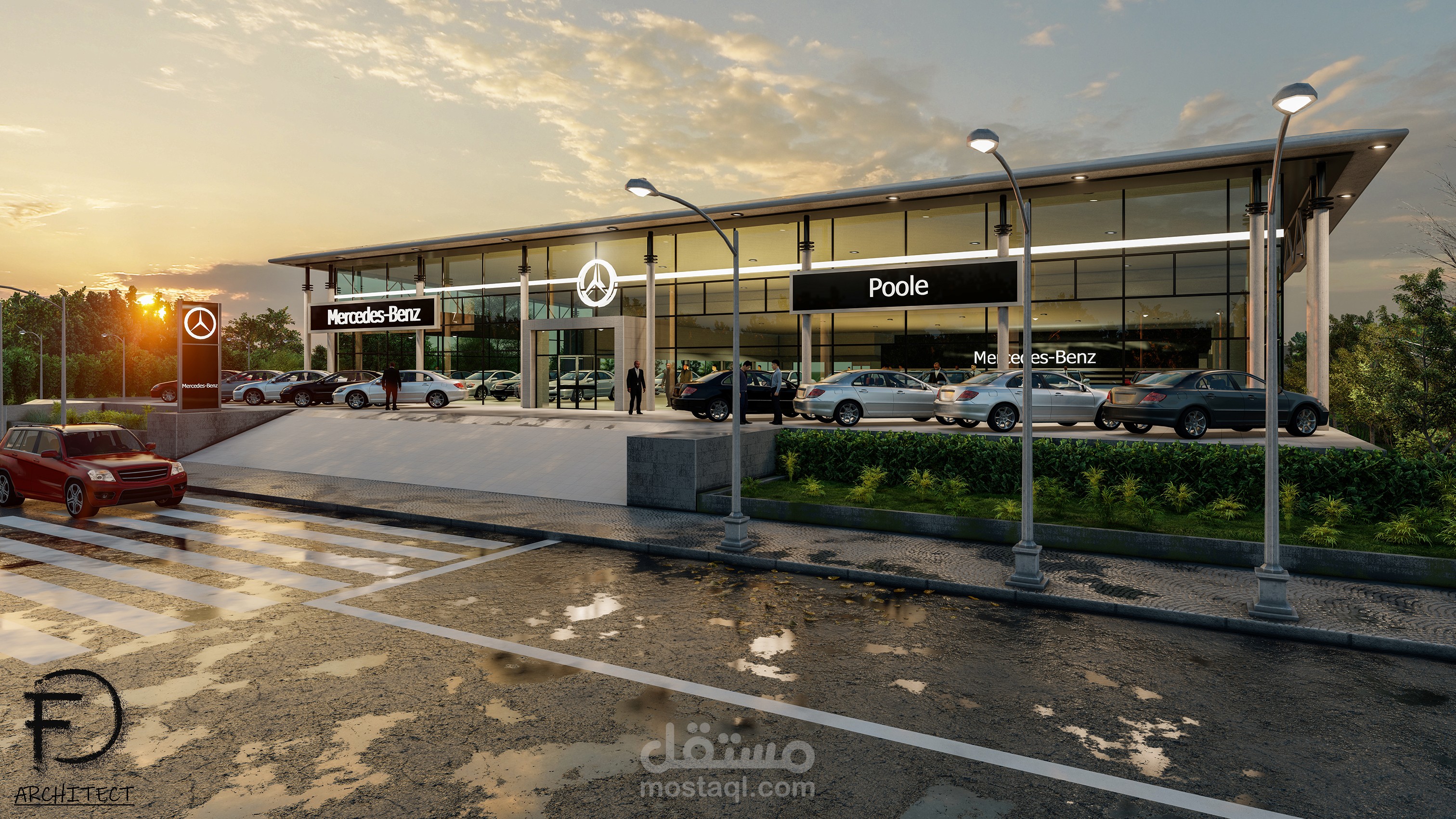 تصميم معرض سيارات مرسيدس