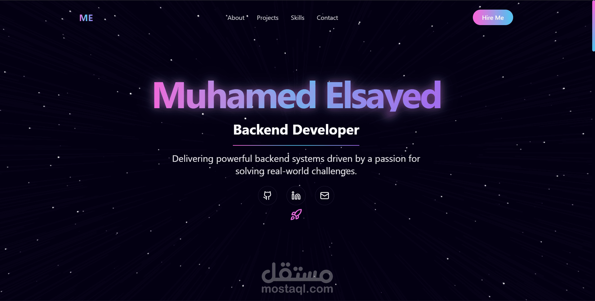 المعرض الشخصي (My Portfolio Website)