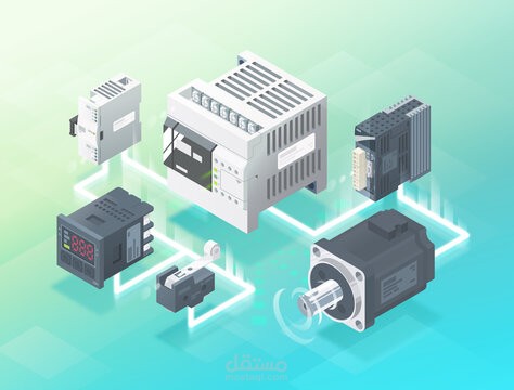 تصميم وتنفيذ طبلونات ودوائر التحكم الصناعي و برامج PLC