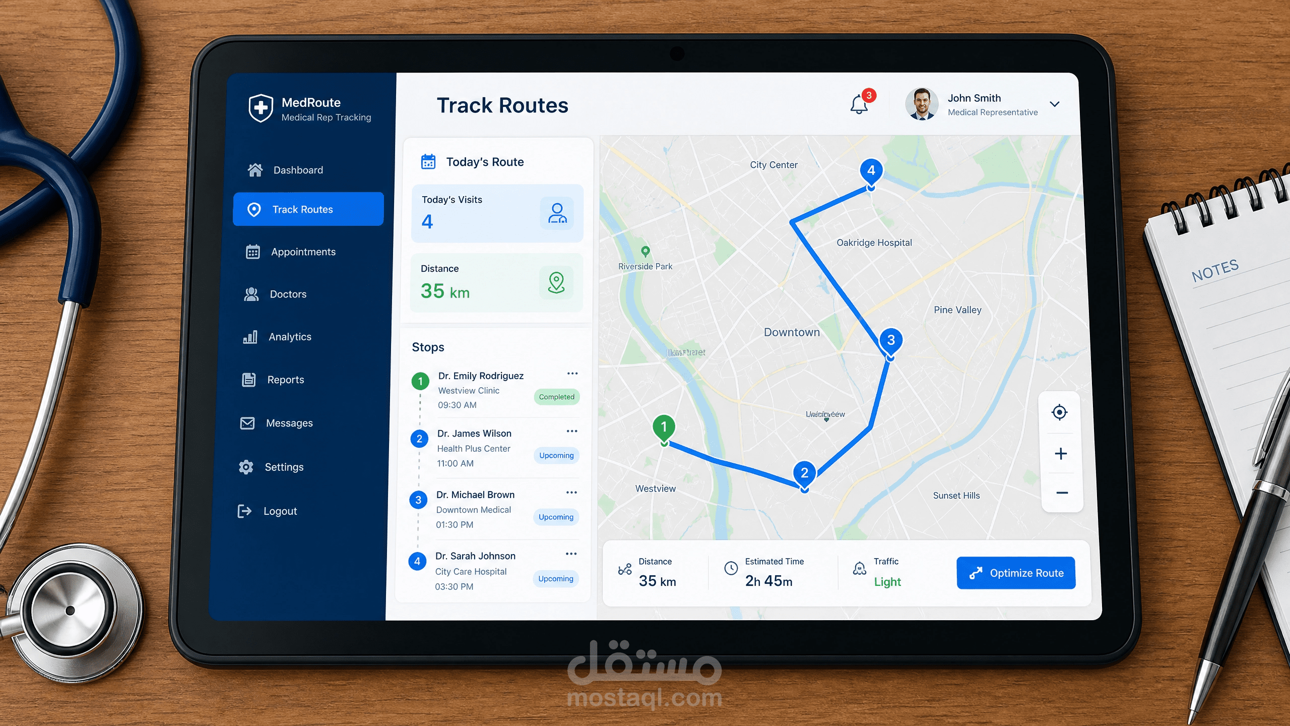 مشروع MedicalRep Portal: حل متكامل لإدارة مناديب الدعاية الطبية