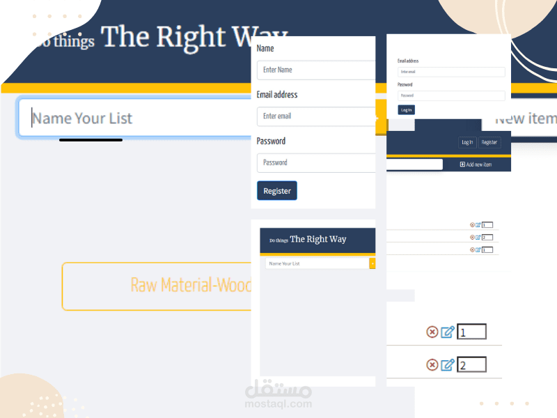 List (Work Orginizing) App