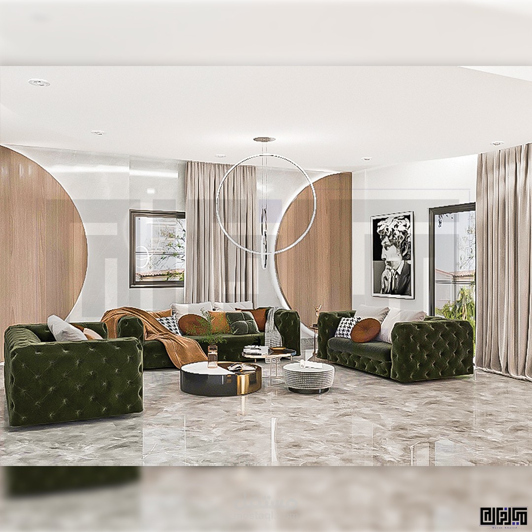 تصميم داخلي مودرن لمنطقة استقبال