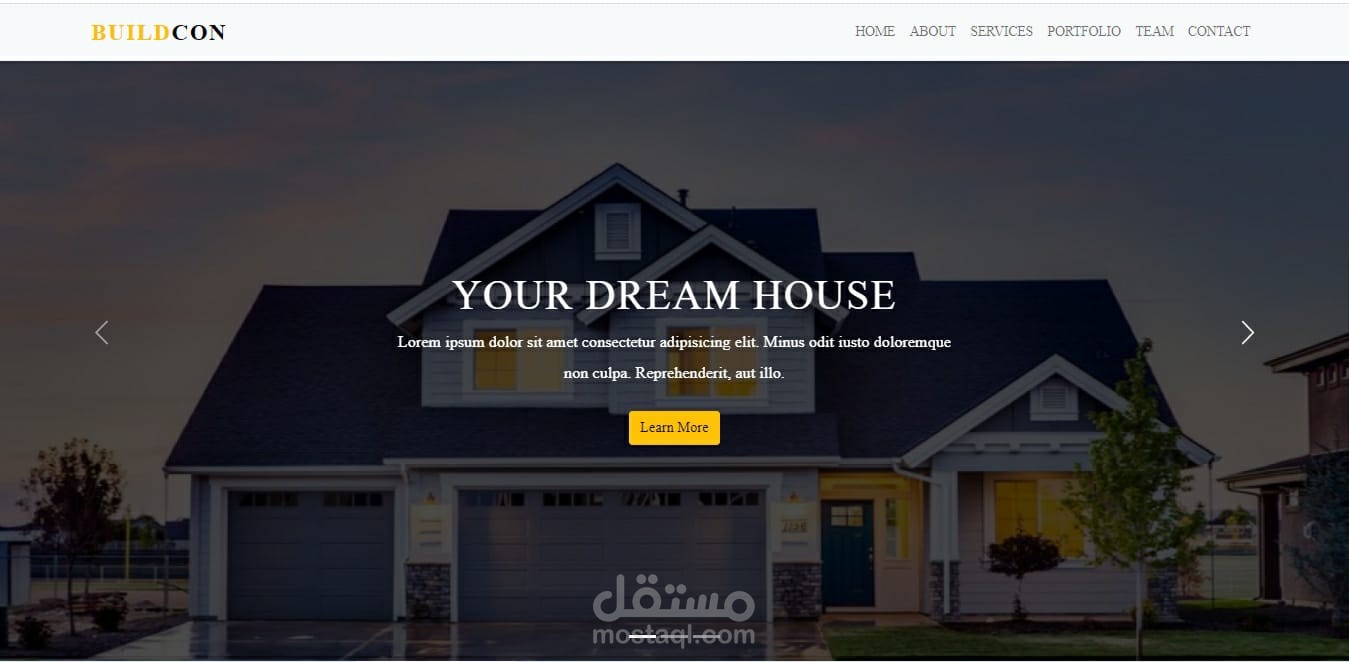 موقع ويب باستخدام البوتستراب