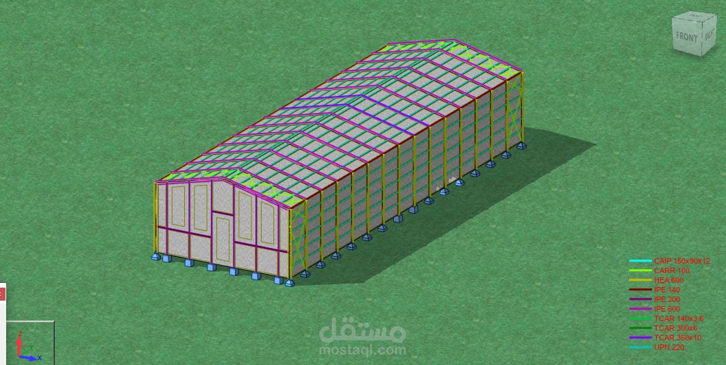 دراسة تصميمية لعنغار معدني وفق الكود الأوروبي باستخدام برنامج روبوت