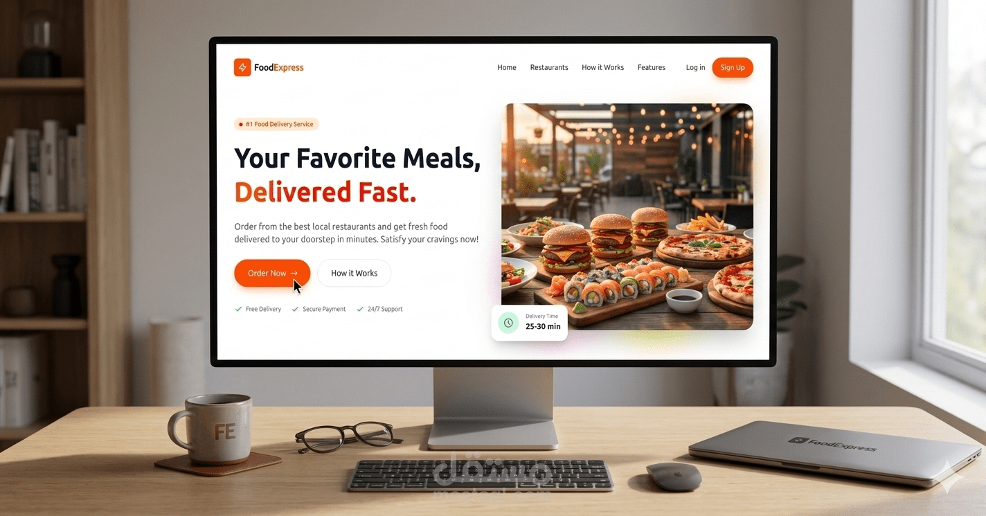 منصة توصيل طعام متكاملة (Multi-Role Food Delivery System) باستخدام Laravel