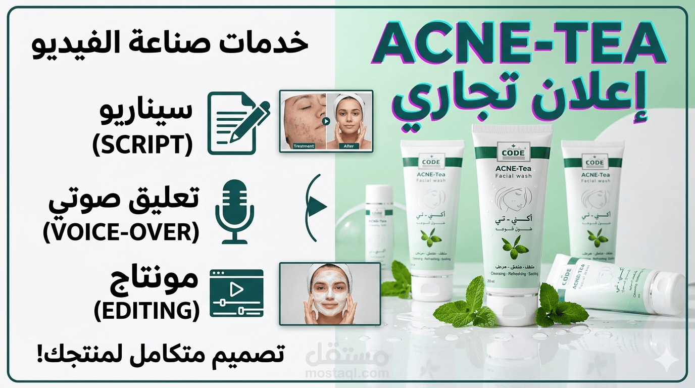 إنتاج فيديو إعلاني لمنتج باللغة الإنجليزية