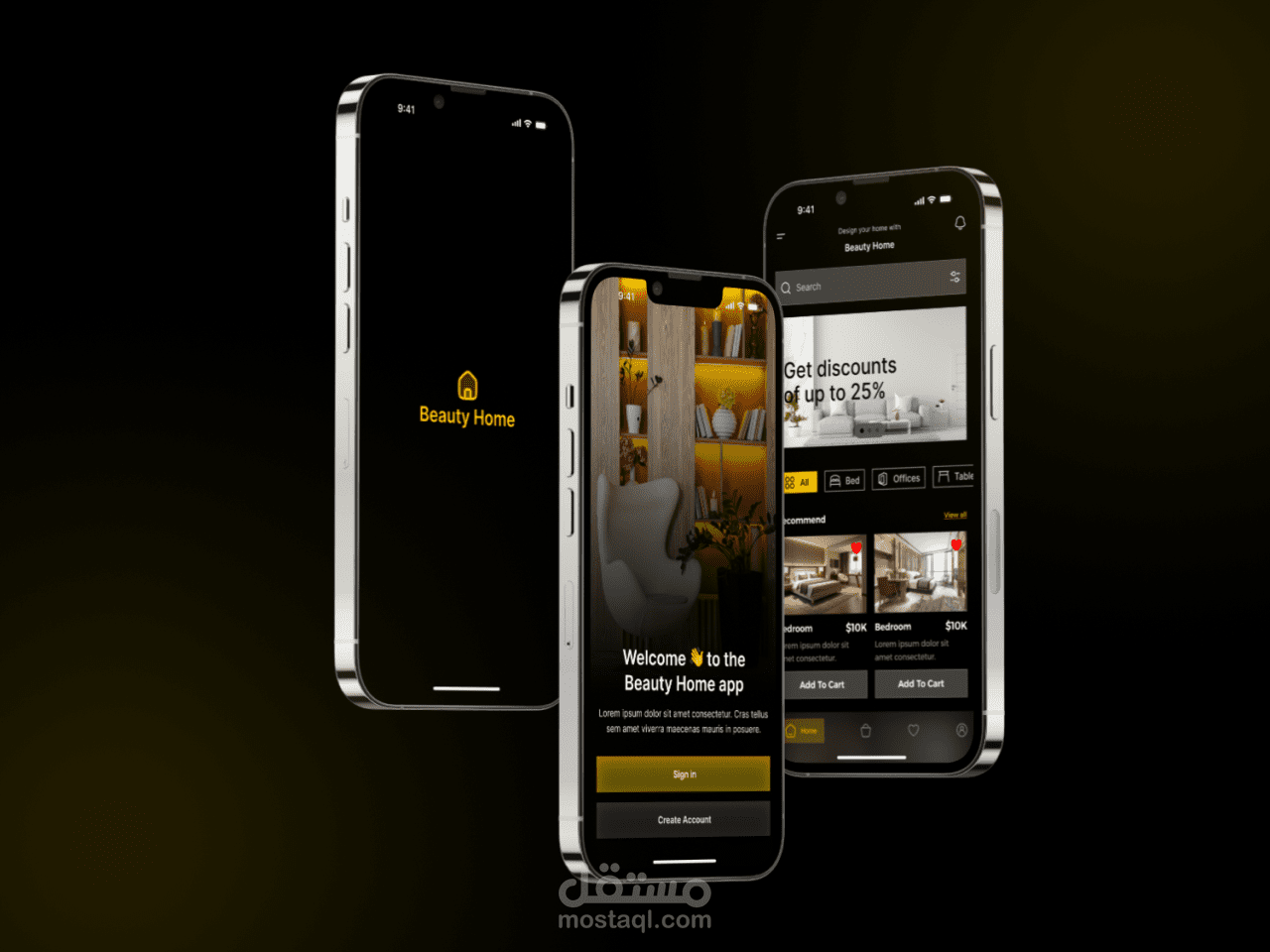 تصميم تطبيق Beauty Home