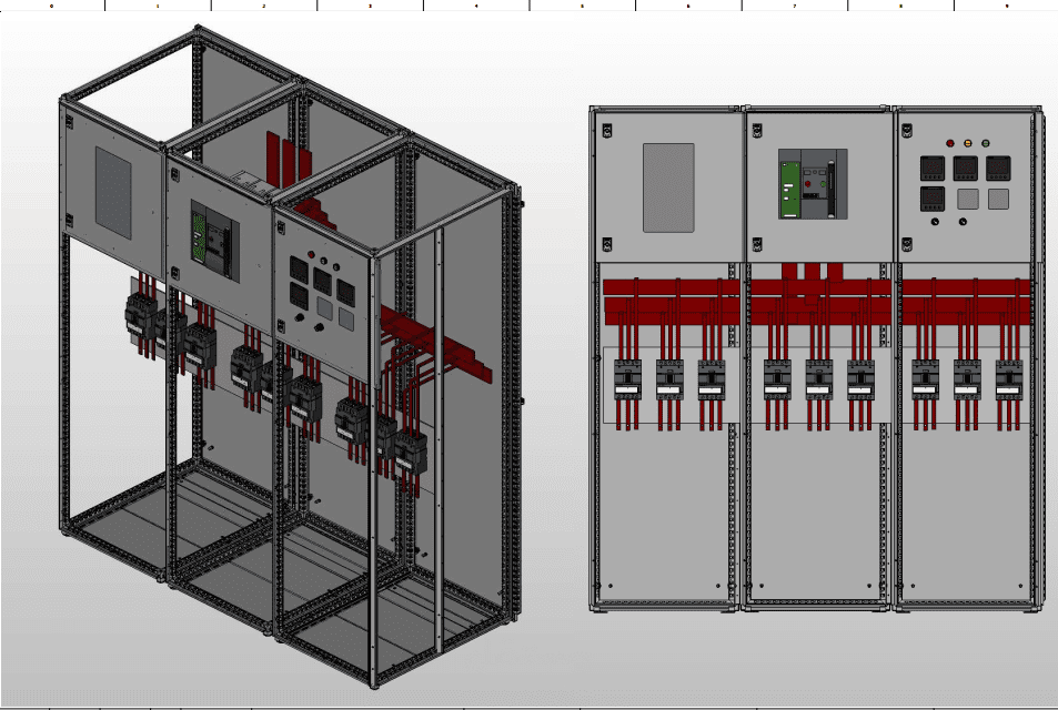 تصميم وتنفيذ لوحة توزيع كهرباء رئيسية (Main LV Distribution Panel)