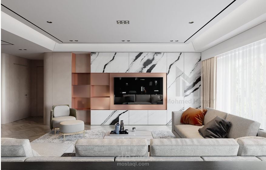 غرفة معيشة مودرن