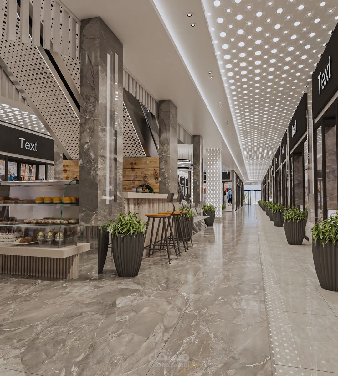 تصميم داخلي مركز تجاري  في القصيم